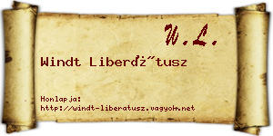 Windt Liberátusz névjegykártya